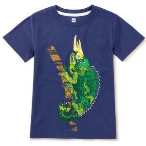 Tea size 16 Tree Chameleon Graphic Tee- EUC